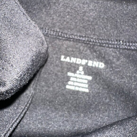 Lands End Black A-Line Dress S 3/4 Sleeve Polyester/Viscose/Elastane - Picture 5 of 8